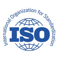 ISO logo with globe and text “International Organization for Standardization,” used to indicate ISO 9001 quality management.