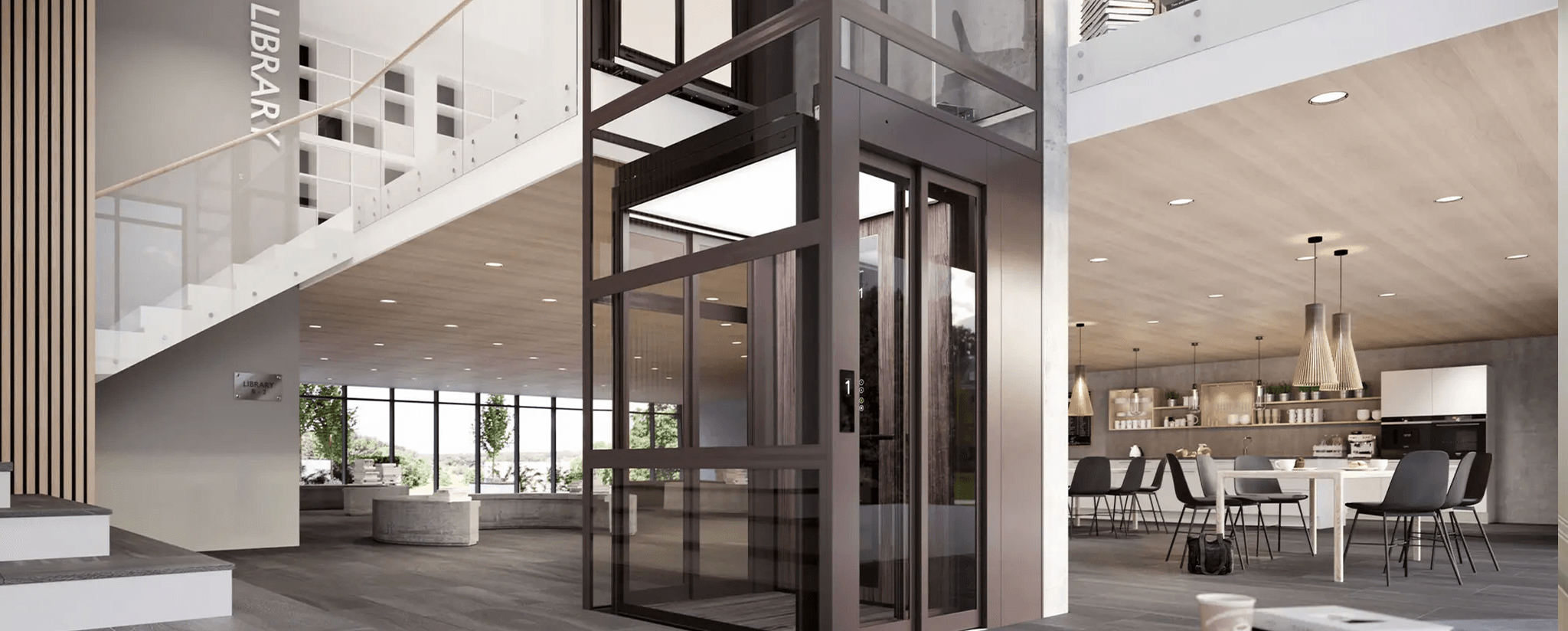 Cabin lift solution by Cibes - Elegant and Space-Saving Design